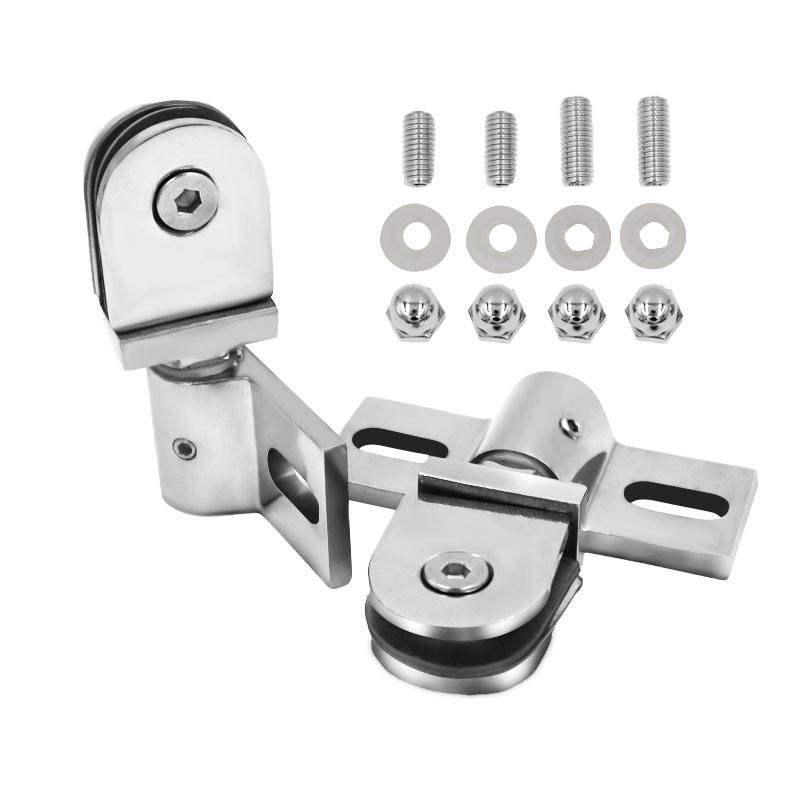 Glass Door Hinge - Banyo Cam Kapı Klipsi/Kelepçesi/Menteşesi, Döner Kapı