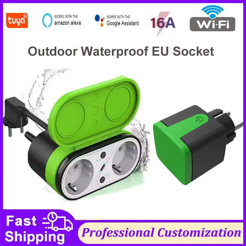 Timer Dual Outlet - Tuya EU 16A Wifi Akıllı Dış