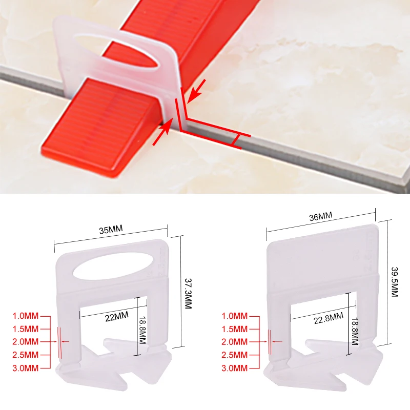 Ceramic Tile Floor - 100 adet 1/1.5/2/2.5/3mm Seramik Karo Tesviye