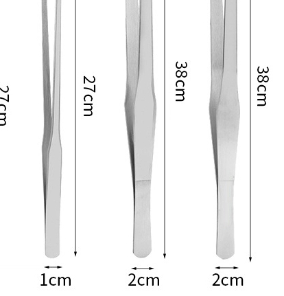 Feeding Tong Stainless - Paslanmaz Çelik Sürüngen Besleme Maşası Kauçuk