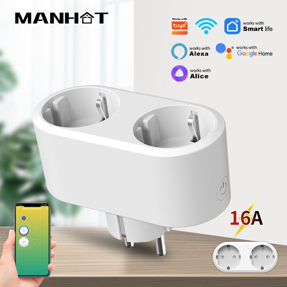 Timer Dual Outlet - WiFi Akıllı Priz Çift Girişli 16A