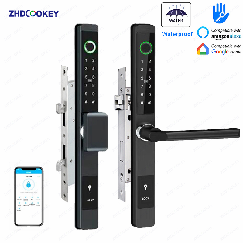 Glass Door Hinge - ZHDCOOKEY Biyometrik Dijital Kapı Kilidi Su