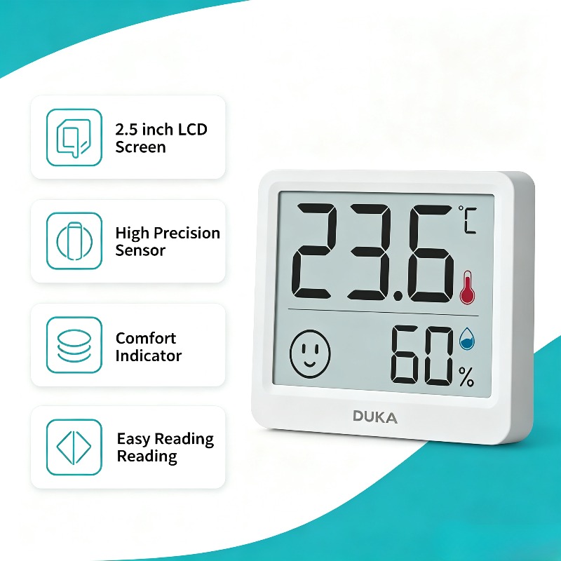 DUKA Atuman 2.5 inç LCD Elektr - Digital Hygrometer Probe incelemesi ve fiyatı