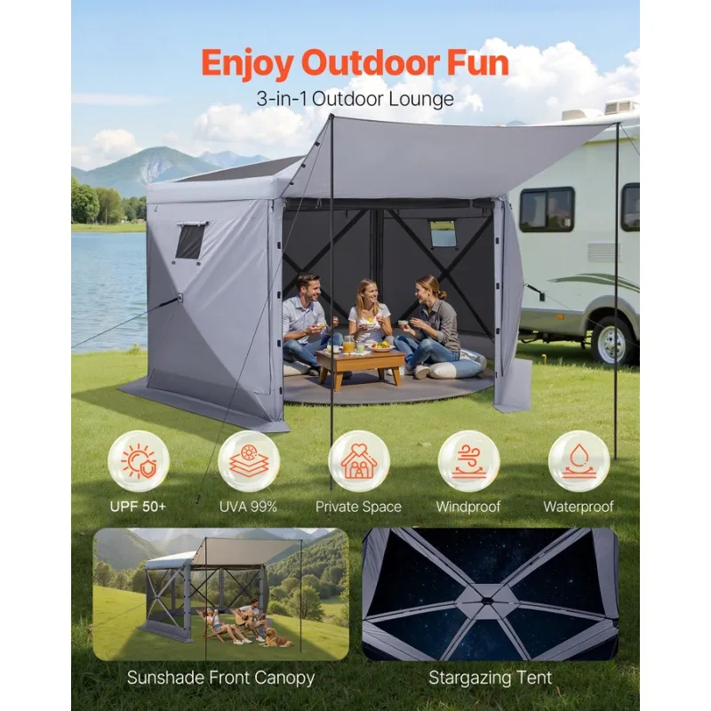12x12ft 6 Kenarlı Açılır Kapan - Screen Top Mesh incelemesi ve fiyatı