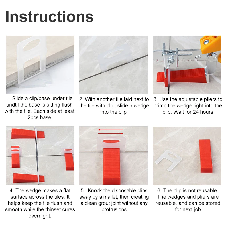 100 adet 1/1.5/2/2.5/3mm Seram - Ceramic Tile Floor incelemesi ve fiyatı