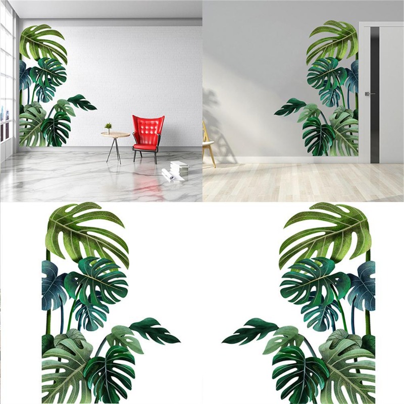 Büyük İskandinav Yeşil Yaprak  - Pvc Panel Background incelemesi ve fiyatı