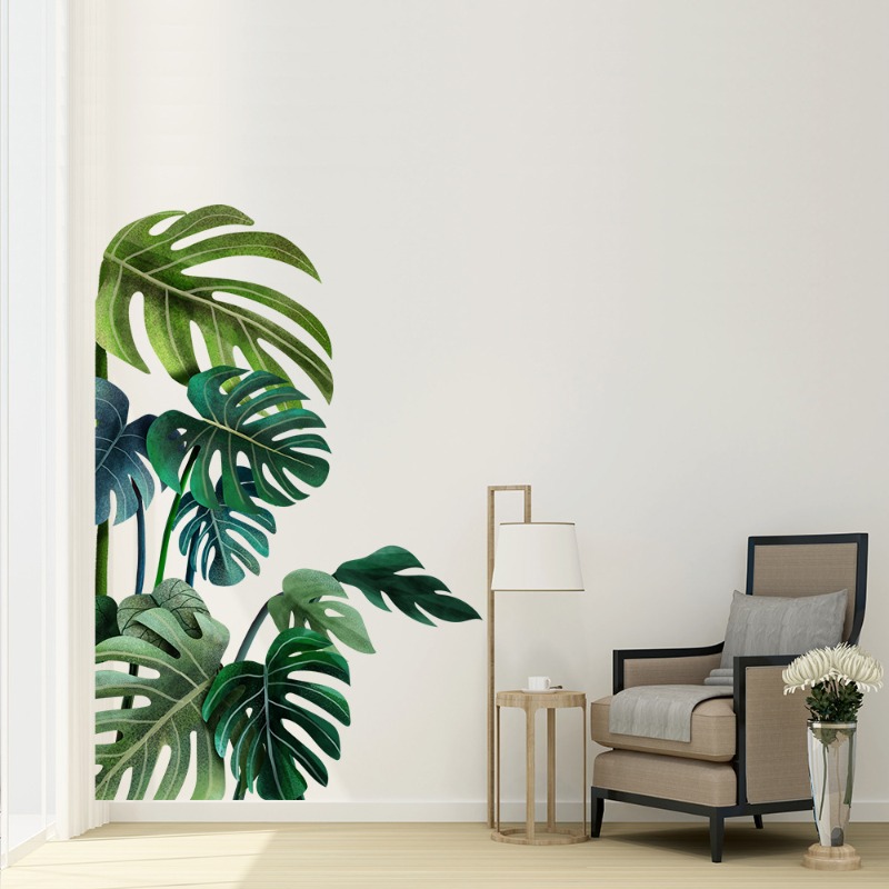 Büyük İskandinav Yeşil Yaprak  - Pvc Panel Background incelemesi ve fiyatı