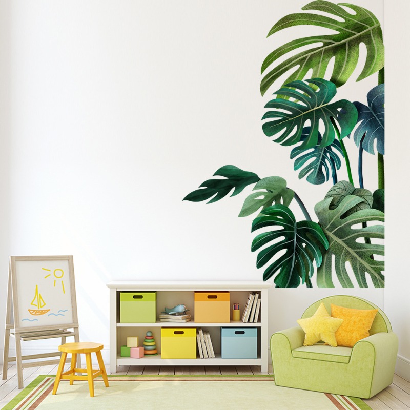 Büyük İskandinav Yeşil Yaprak  - Pvc Panel Background incelemesi ve fiyatı