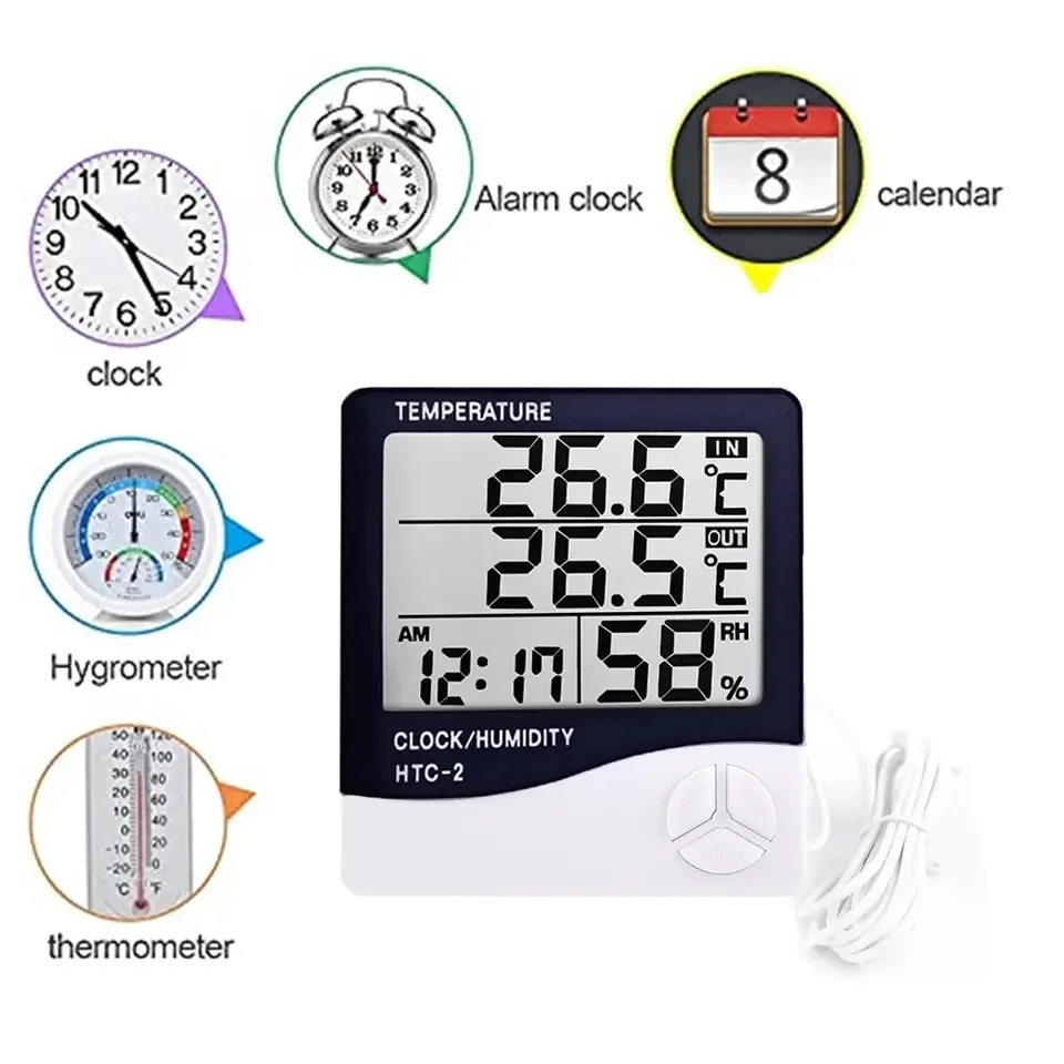 Kapalı LCD Dijital Termometre  - Digital Hygrometer Probe incelemesi ve fiyatı