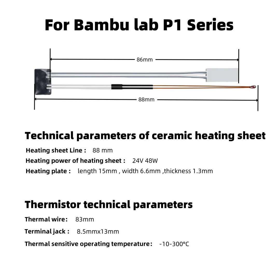 Bambu Lab P1P P1S için Caremic - Ceramic Heat Emitter incelemesi ve fiyatı